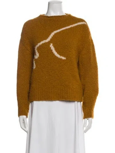 Pre-owned Paloma Wool Alpaca Bateau Neckline Sweater In Yellow