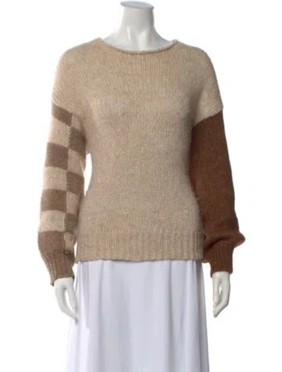 Pre-owned Paloma Wool Alpaca Colorblock Pattern Sweater In Neutrals