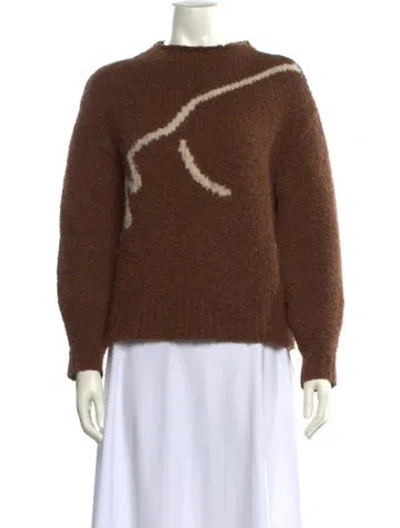 Pre-owned Paloma Wool Alpaca Graphic Print Sweater In Brown