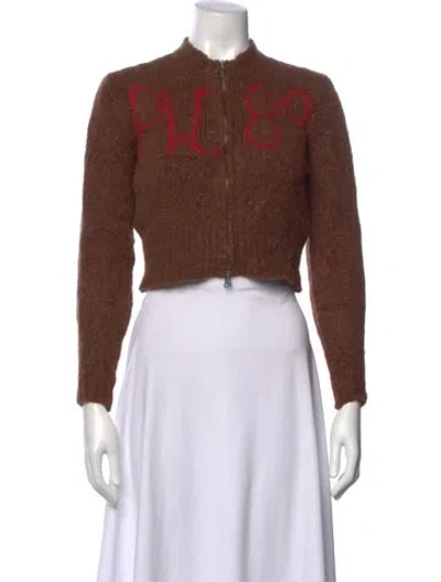 Pre-owned Paloma Wool Alpaca Graphic Print Sweater In Brown