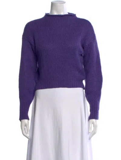 Pre-owned Paloma Wool Alpaca Mock Neck Sweater In Purple