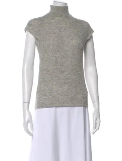 Pre-owned Paloma Wool Alpaca Mock Neck Top In Gray