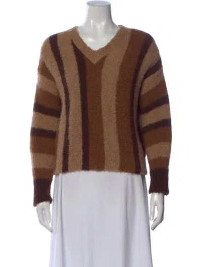 Pre-owned Paloma Wool Alpaca Striped Sweater In Brown