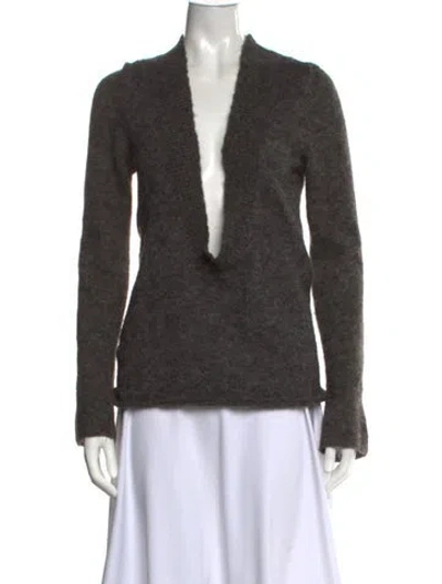 Pre-owned Paloma Wool Alpaca V-neck Sweater In Grey