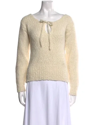 Pre-owned Paloma Wool Alpaca V-neck Sweater In Neutral