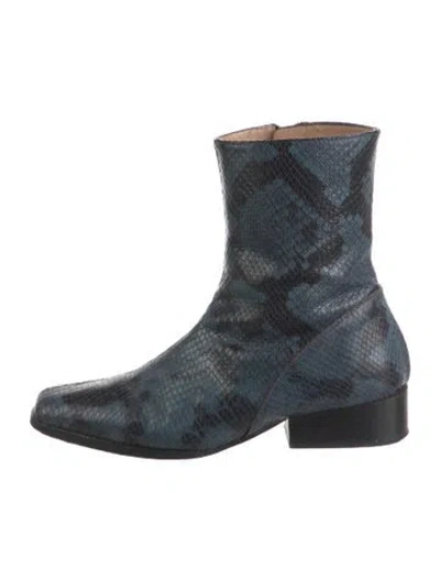 Pre-owned Paloma Wool Animal Print Boots In Green