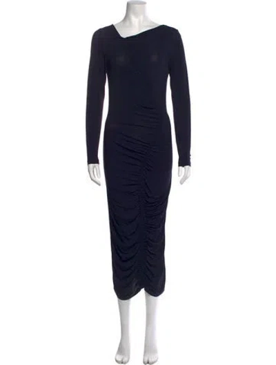 Pre-owned Paloma Wool Asymmetrical Midi Length Dress In Blue