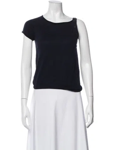 Pre-owned Paloma Wool Asymmetrical Short Sleeve Top In Blue