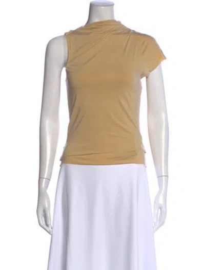 Pre-owned Paloma Wool Asymmetrical Short Sleeve Top W/ Tags In Neutral