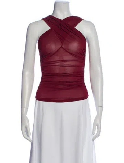 Pre-owned Paloma Wool Asymmetrical Sleeveless Top In Red