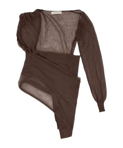 Paloma Wool Asymmetrical Top In Brown