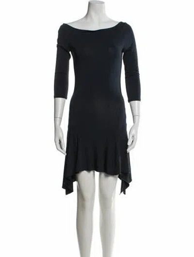 Pre-owned Paloma Wool Bateau Neckline Mini Dress In Blue