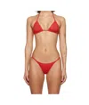 Paloma Wool Bead-embellished Triangle Bikini Top In Red