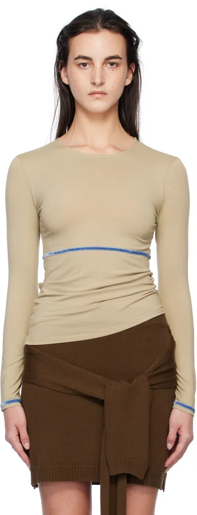 Paloma Wool Beige Bamboo Top In 144 Beige