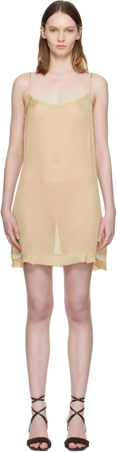 Paloma Wool Beige Enos Minidress In Yellow
