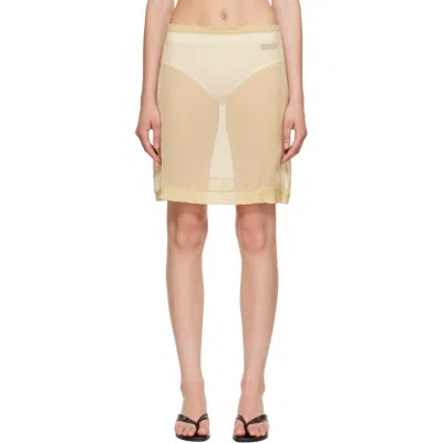 Paloma Wool Beige Enos Miniskirt In Yellow