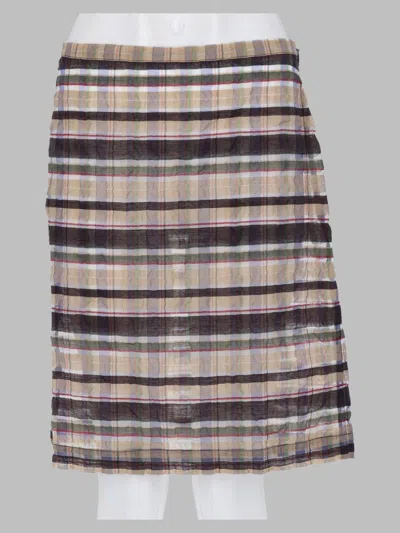 Paloma Wool Beige Mini Skirt With Soft Draped Texture In Brown