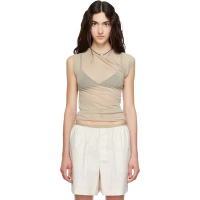 Paloma Wool Beige Raven Ii Top In Gray