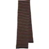 Paloma Wool Bela Stripe Extrafine Wool Scarf In Brown
