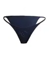 Paloma Wool Sharpie Beaded Side Tie Bikini Bottoms In Black