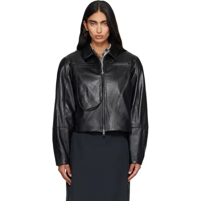 Paloma Wool Black Banui Leather Jacket