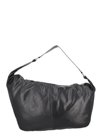 Paloma Wool Black Minimalist Leather Shoulder Bag