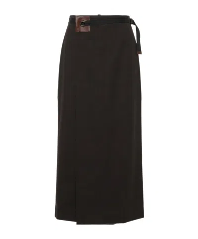 Paloma Wool Blont Wrap Midi Skirt In Black