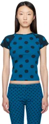 Paloma Wool Round Neck Short Sleeve T-shirt In Blue
