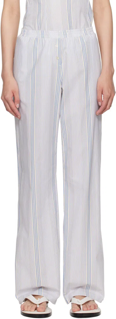 PALOMA WOOL BLUE & WHITE KIMOTO LOUNGE PANTS