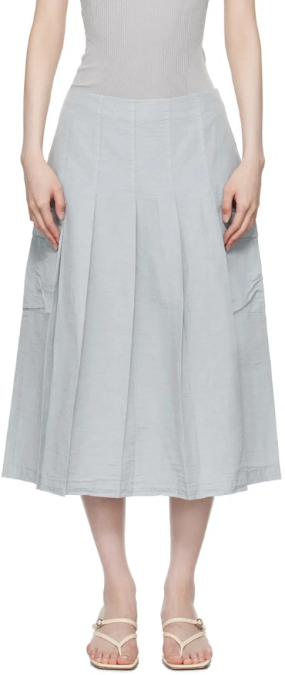 Paloma Wool Blue Pinet Midi Skirt In 120 Blue