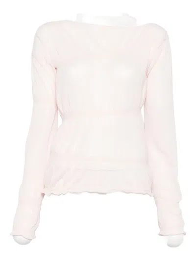 Paloma Wool Boat-neck Drawstring Top In Pink