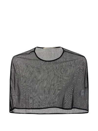 Paloma Wool Boldo Mesh Cropped Jersey In Black