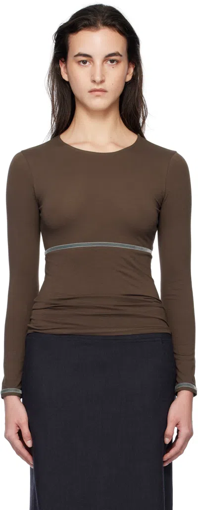 Paloma Wool Brown Bamboo T-shirt In 326 Brown