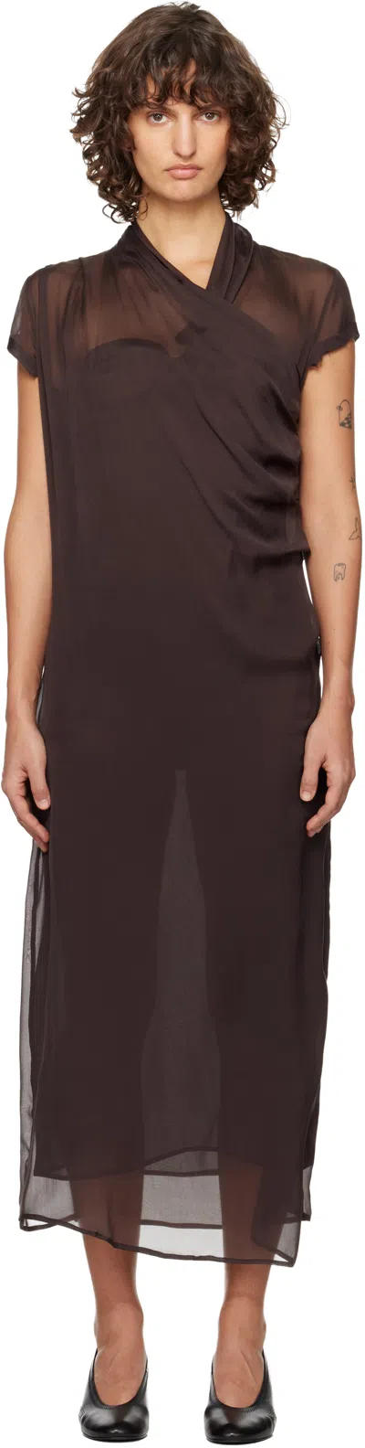 PALOMA WOOL BROWN SULLY MAXI DRESS