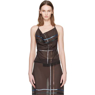 Paloma Wool Vermont Sequin-embellished Top In Brown