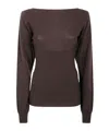 Paloma Wool Button-up Long-sleeve Sweater In Brown