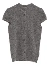 Paloma Wool Buttoned Short-sleeve Sweater In Gray