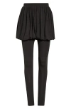 Paloma Wool Caly Skirt Overlay Leggings In Black