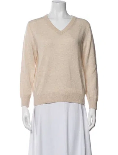 Pre-owned Paloma Wool Cashmere V-neck Sweater In Neutral