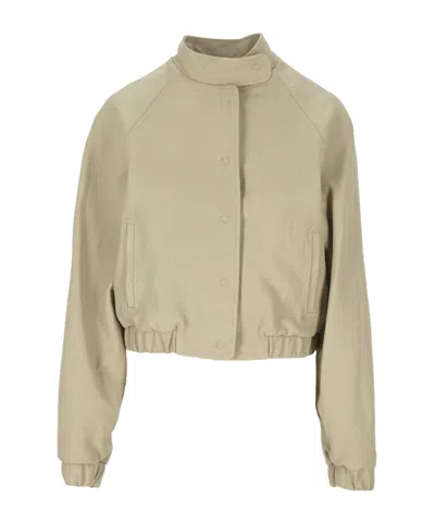 Paloma Wool Casual Jacket With An Elasticated Waist In Nude