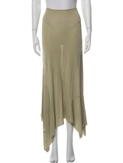Pre-owned Paloma Wool Chain-link Accents Long Skirt In Green