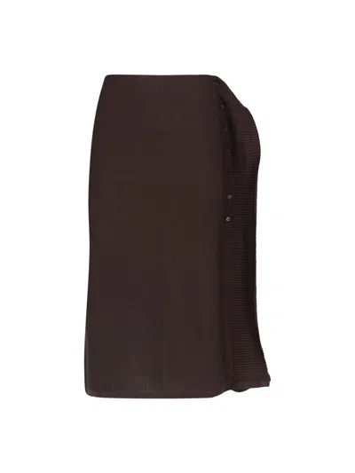 Paloma Wool "charco" Midi Skirt In Brown