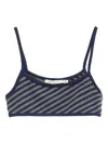Paloma Wool Navy Chee Bralette Top In Blue