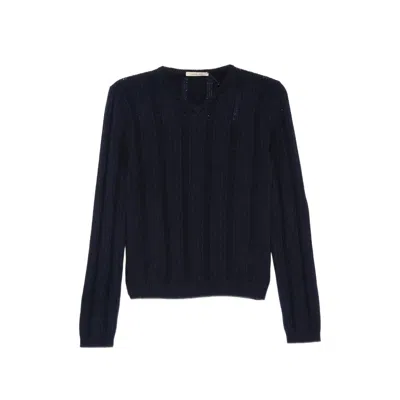 Paloma Wool Clot Ribbed-knit V-neck Sweater In Blue