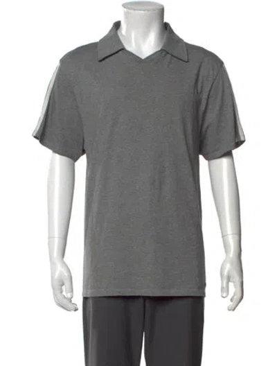 Pre-owned Paloma Wool Collar Short Sleeve Polo Shirt In Grey