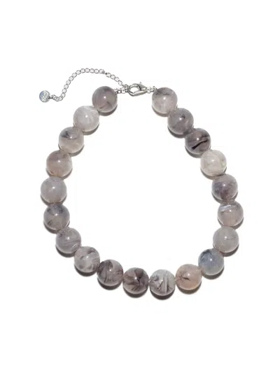 Paloma Wool Corbetti Necklace Woman Gre In Resin In Gray