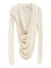 Paloma Wool Cowl-effect Knitted Top In White