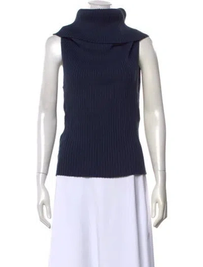 Pre-owned Paloma Wool Cowl Neck Short Sleeve Top In Blue