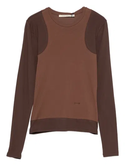 Paloma Wool Crew-neck Long Sleeve T-shirt In Brown
