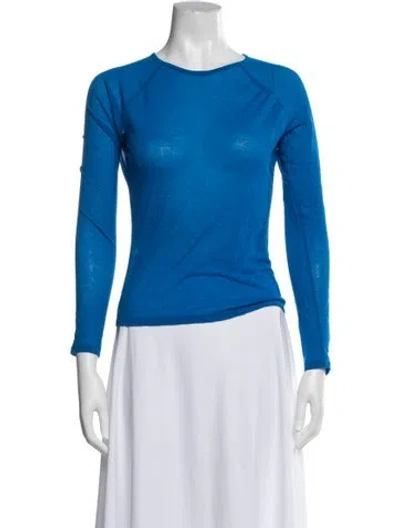 Pre-owned Paloma Wool Crew Neck Long Sleeve Top In Blue